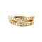 vintage Gouden alliance ring met diamant 14 krt