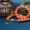 vintage Bloedkoraal collier met gouden sluiting 47 cm 14 krt