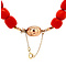 vintage Bloedkoraal collier met gouden sluiting 47 cm 14 krt