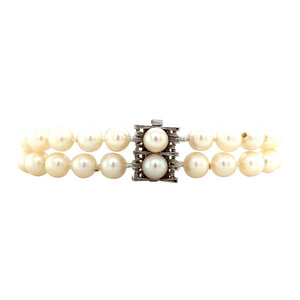 Pearl bracelet with clasp 12 krt