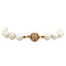 vintage Pearl bracelet with gold clasp 14 krt