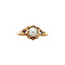 vintage Gouden ring met parel 14 krt