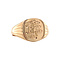 vintage Gold signet ring with engraving 14 kt