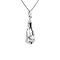vintage White gold pendant with diamonds 14 krt