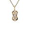 vintage Gouden hanger met diamant 14 krt