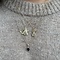 vintage Gouden hanger met diamant 14 krt