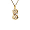 vintage Gouden hanger met diamant 14 krt