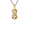 vintage Gouden hanger met diamant 14 krt