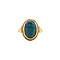 vintage Gold ring with opal doublet 14 krt