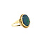 vintage Gold ring with opal doublet 14 krt