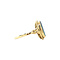 vintage Gold ring with opal doublet 14 krt