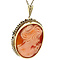 vintage Gold pendant with cameo 14 kt