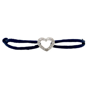 Bracelet with white gold link with diamonds 18 krt