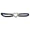 vintage Bracelet with white gold link with diamonds 18 krt