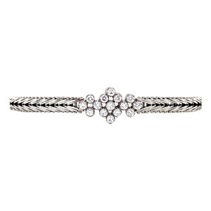 White gold bracelet with diamonds 14 krt