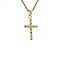 vintage Gouden kruis hanger met diamant 14 krt