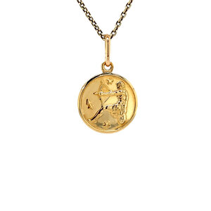 Gouden cupido hanger 18 krt