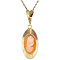 vintage Gold pendant with cameo 14 kt