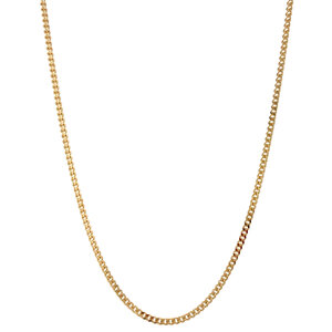 Gold curb necklace 14 krt