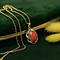 vintage Gold pendant with blood coral 14 kt