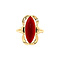 vintage Gouden ring met carneool 14 krt