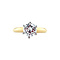 vintage Gouden solitair ring met diamant 14 krt