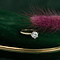 vintage Gouden solitair ring met diamant 14 krt