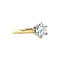 vintage Gouden solitair ring met diamant 14 krt