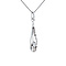vintage White gold pendant with diamond 14 kt