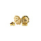 vintage Gold ear studs with opal 14 krt