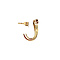 vintage Gold ear studs with ruby and diamond 14 krt
