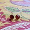 vintage Gold earrings with carnelian 14 krt