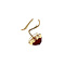 vintage Gold earrings with carnelian 14 krt