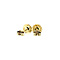 vintage Gold ear studs with spinel 14 krt