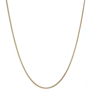 Gold length necklace curb 14 krt