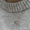 vintage Gold pendant with garnet 14 krt