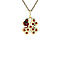 vintage Gold pendant with garnet 14 krt