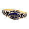 vintage Gold vintage bangle with rose-cut diamond and enamel 14 kt/925