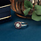 vintage White gold ring with ruby and diamonds 14 krt