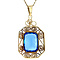 vintage Gouden vintage hanger met spinel 14 krt