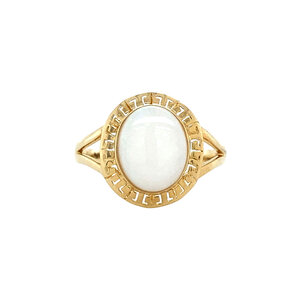 Gold ring with opal 14 krt