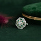 vintage Platina vintage ring met smaragd en diamant 950