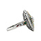 vintage Platina vintage ring met smaragd en diamant 950