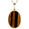 vintage Gold vintage pendant tiger eye 14 krt