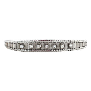 White gold bracelet with diamonds 14 krt