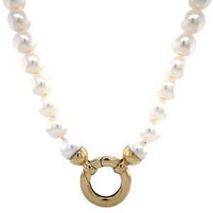 Pearl collier with gold clasp 14 kt