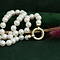 vintage Vintage pearl necklace with gold clasp 14 kt