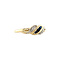 vintage Gouden vintage ring met saffier en diamant 14 krt