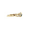 vintage Gouden vintage ring met saffier en diamant 14 krt