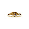 vintage Gold ring with sapphire and diamond 14 krt